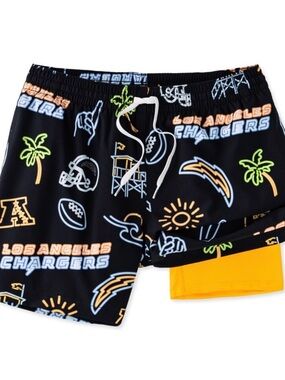 Chubbies NFL Swim Trunks Youth Medium 10 12 Los Angeles Chargers Football